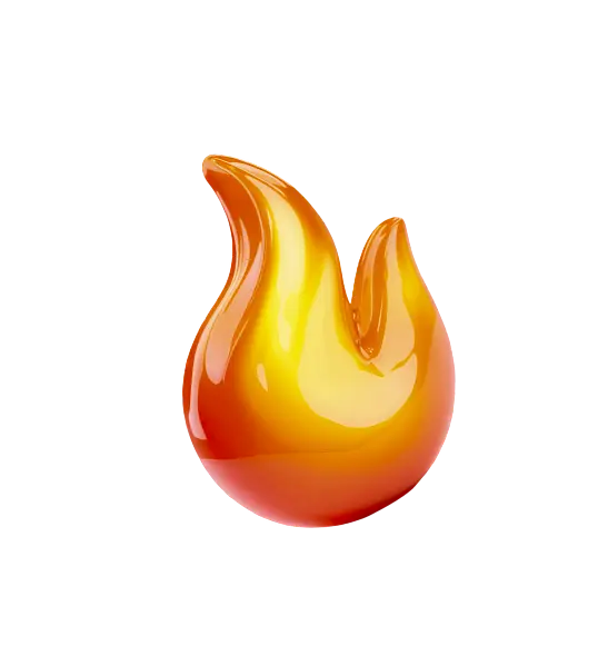 Decorative flame shape
