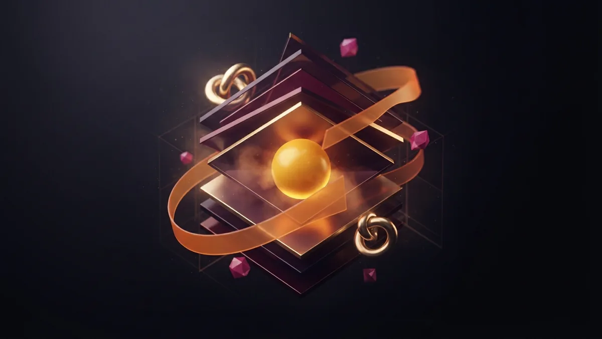 Layered glass planes and a glowing sphere symbolizing a well-planned loan application
