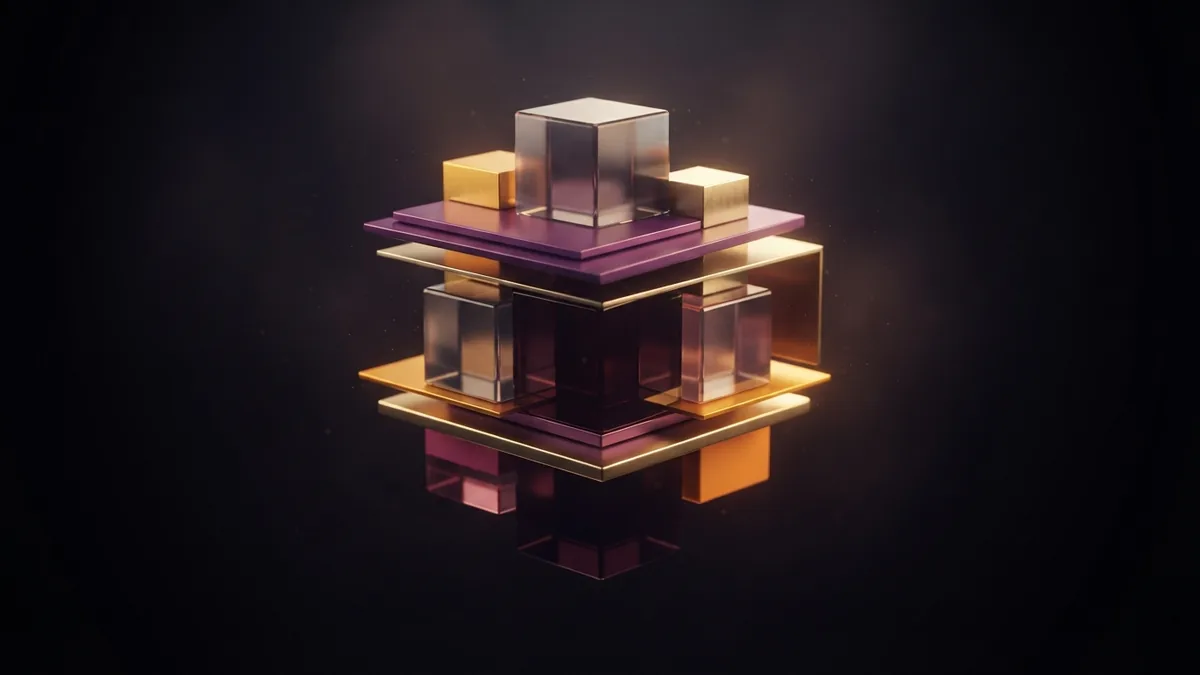 Flexible building blocks for a website Abstract glass blocks representing flexible website builder choices and site structure