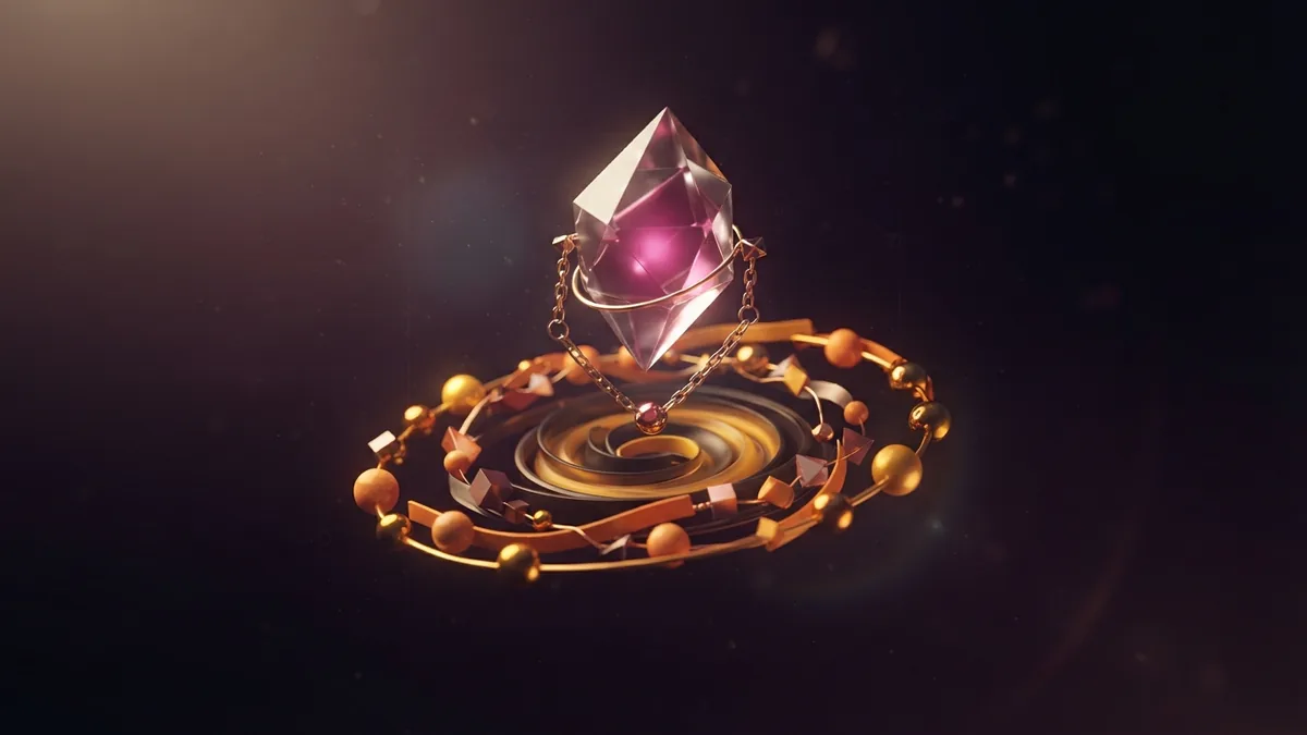 Linked shapes showing the MLM structure Faceted glass and metal spheres suggest the linked roles in a multilevel marketing structure