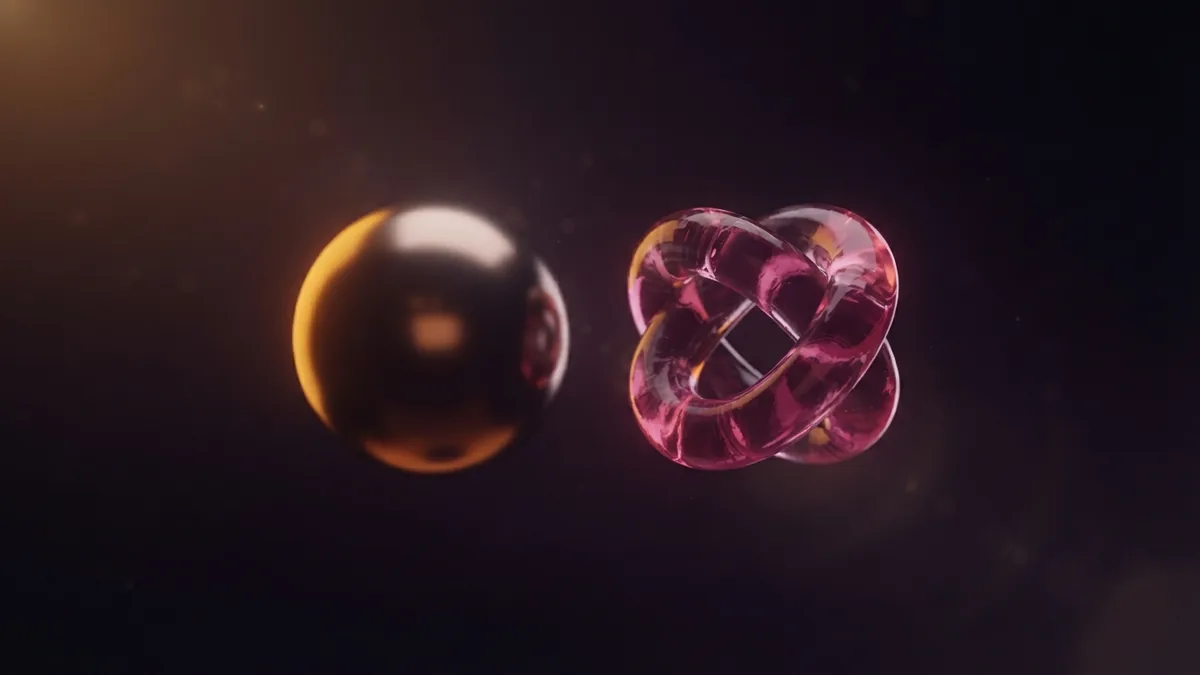 A glass knot and polished sphere represent affiliate marketing and MLM as distinct business models