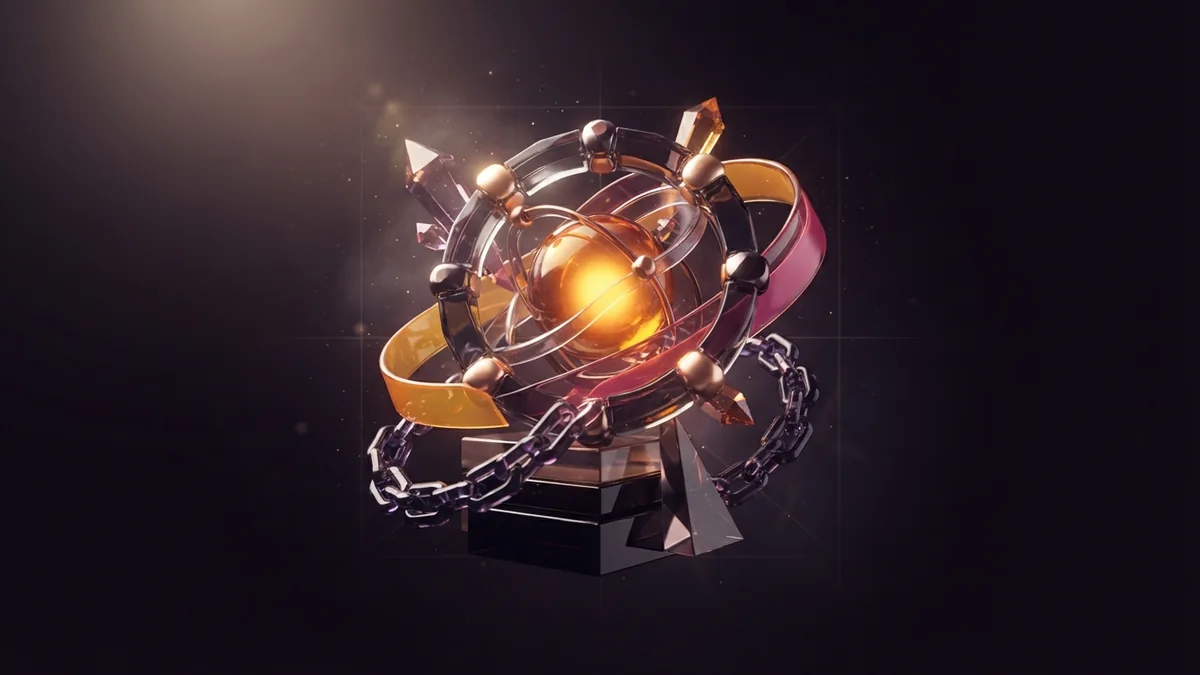 A visual cue for growth readiness Amber sphere within glass rings representing demand and readiness to scale a business
