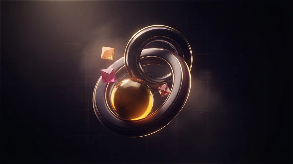 Clear and separate business finances Amber glass sphere within a metal loop representing clear business finances