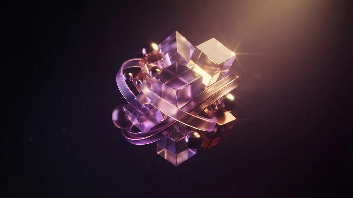 Core business plan components Connected geometric forms representing the main components of a business plan